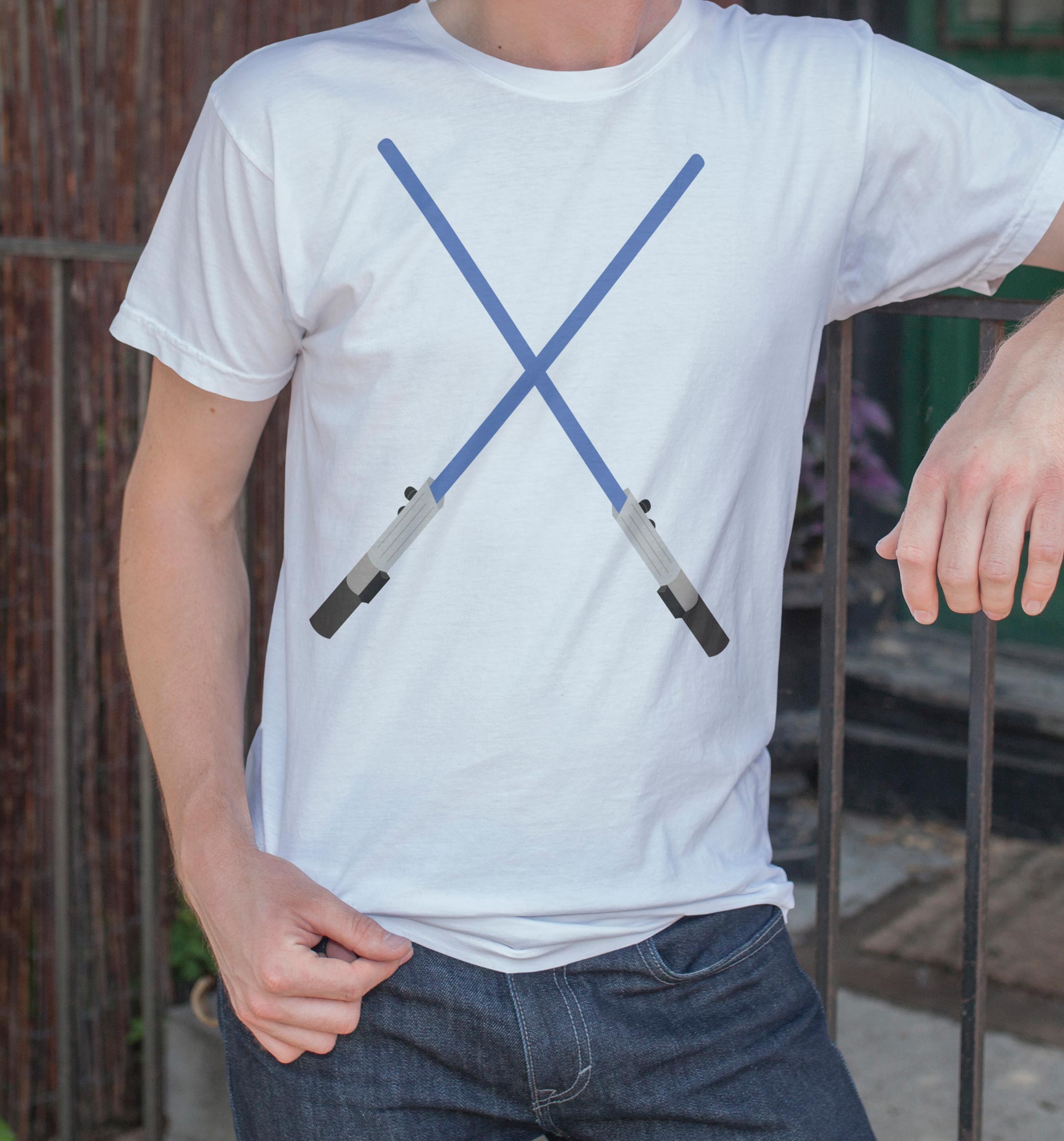 Blue Sabers Crossed T-Shirt Picture