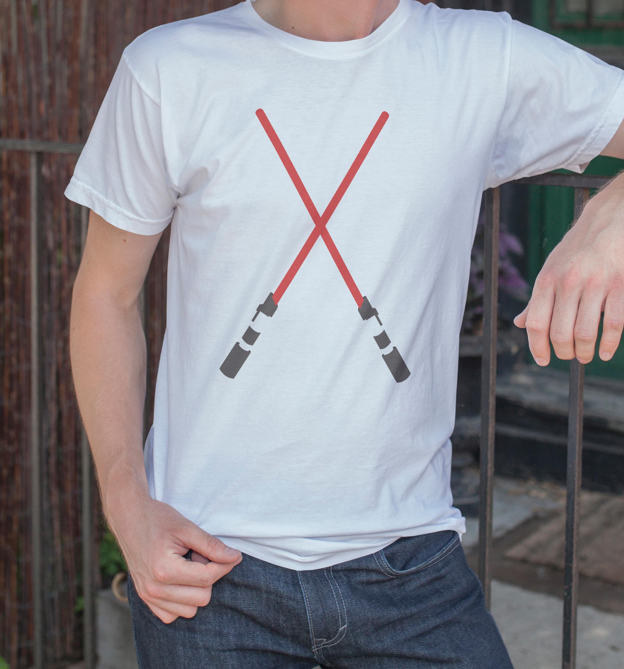 Red Sabers Crossed T-Shirt Picture